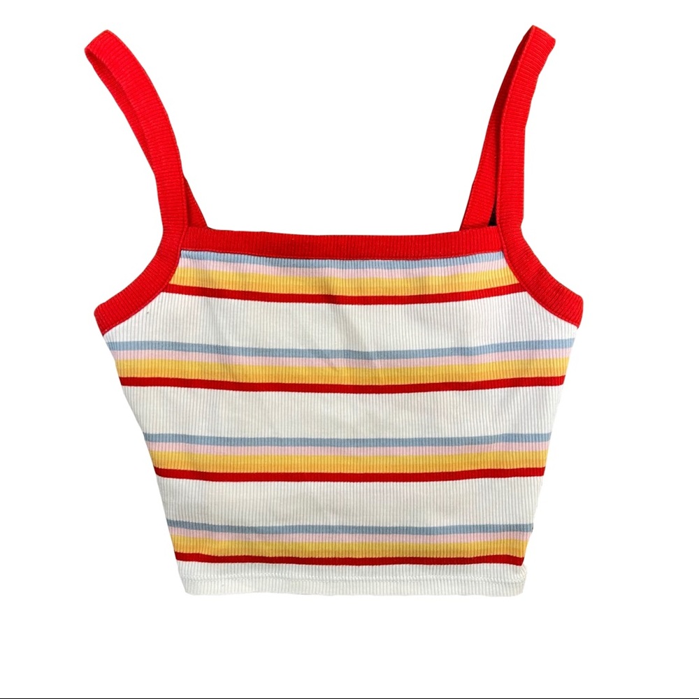 Pacsun Striped Cropped Tank Top